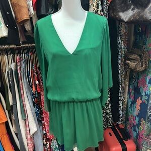 Green dress from Alice & Olivia.
